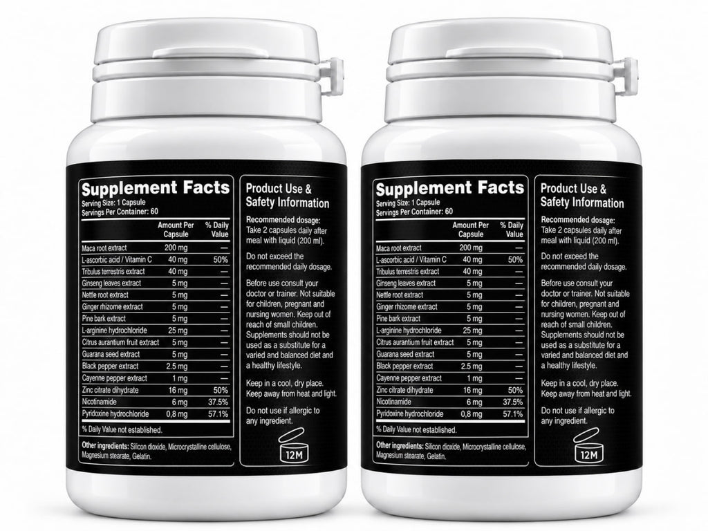 Libido Booster x2 PACK – Men's Personal Vitality & Botanical Care – 60 Capsules