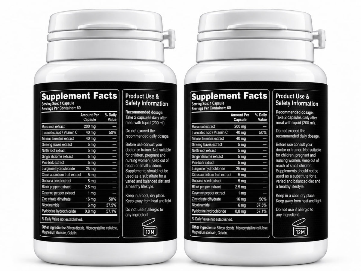 Libido Booster x2 PACK – Men's Personal Vitality & Botanical Care – 60 Capsules