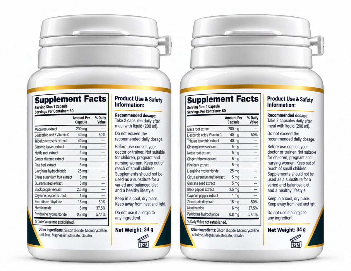 MAXATIN x2 PACK – Men's Personal Vitality & Intimate Care – 60 Capsules