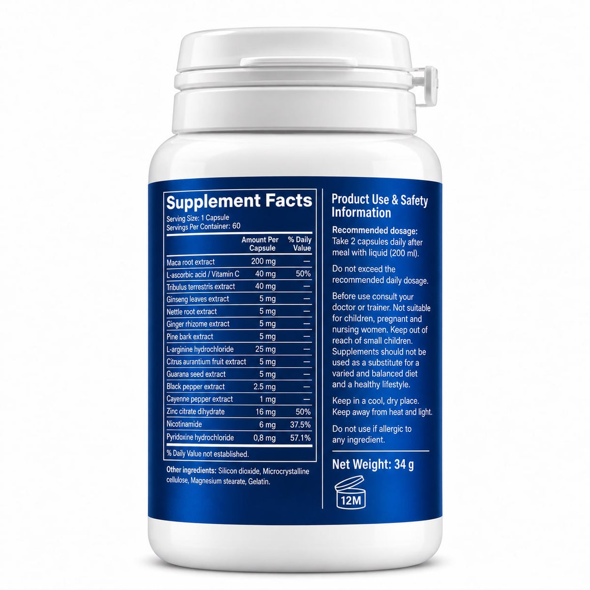 Male Success – Men's Personal Vitality & Botanical Care – 60 Capsules