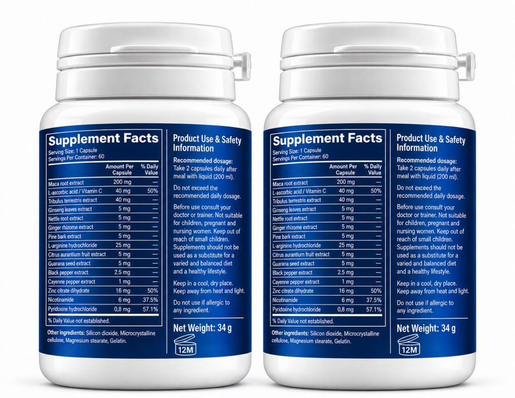 Male Success x2 PACK – Men's Personal Vitality & Botanical Care – 60 Capsules