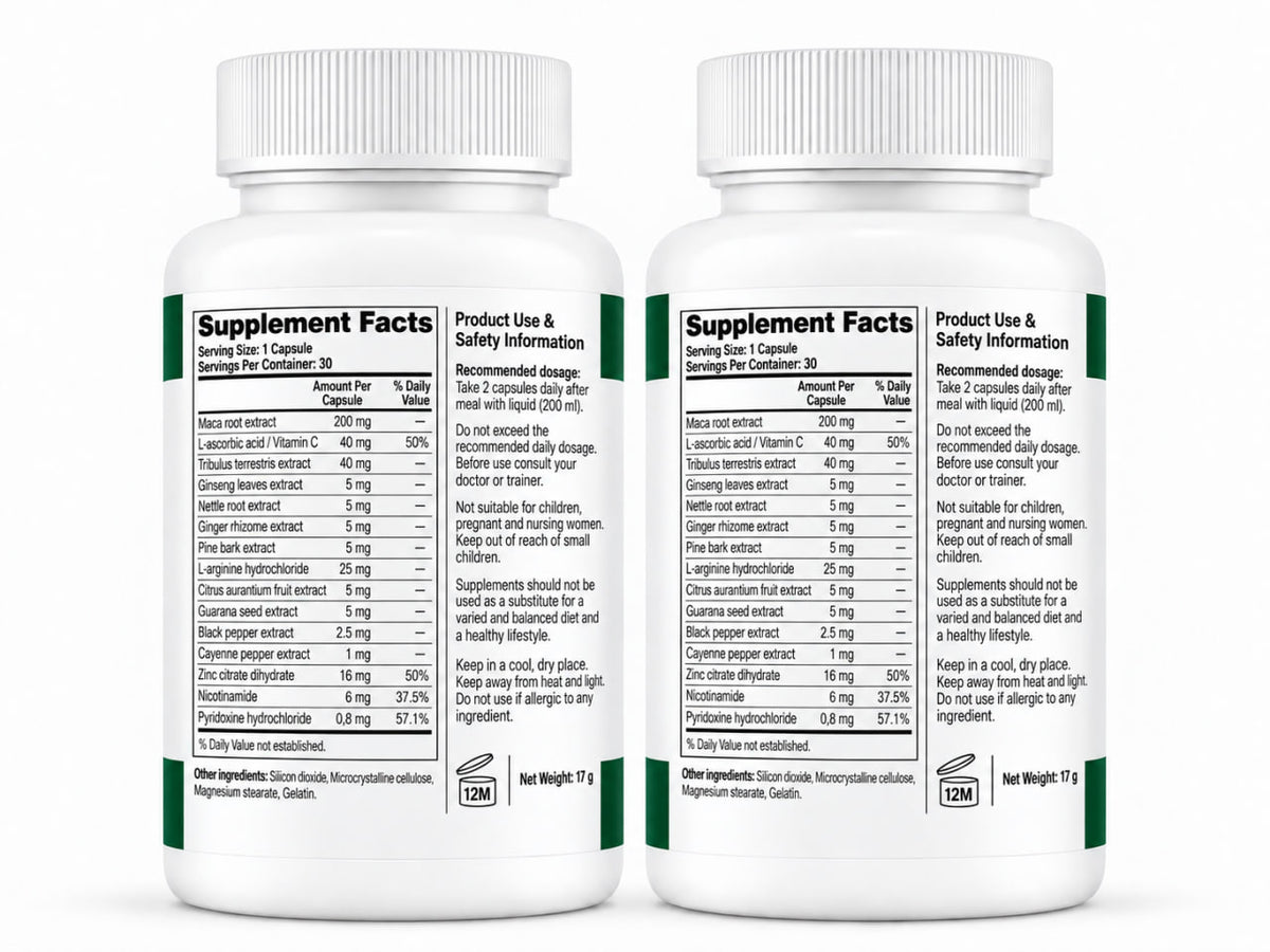 Mendorex x2 PACK – Men's Vitality & Botanical Wellness – 30 Capsules