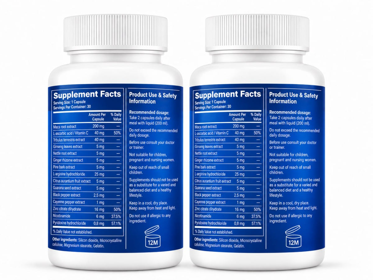 Mr. V-Strong x2 PACK – Men's Personal Vitality & Botanical Care – 30 Capsules