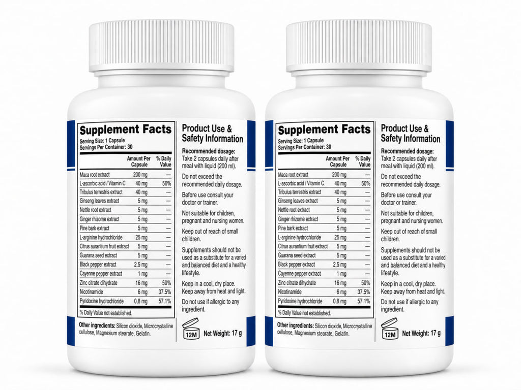 POTENZA+ x2 PACK – Men's Vitality & Botanical Wellness – 30 Capsules