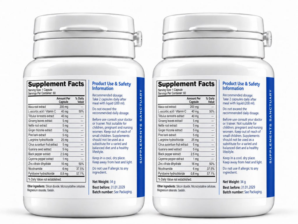 Testonax x2 PACK – Men’s Vitality & Daily Wellness – 60 Capsules