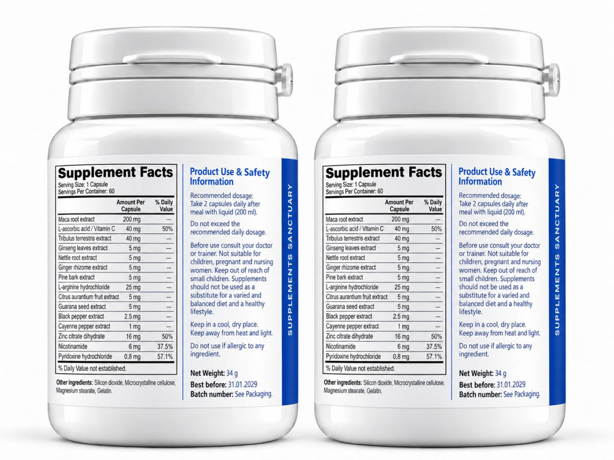 Testonax x2 PACK – Men’s Vitality & Daily Wellness – 60 Capsules