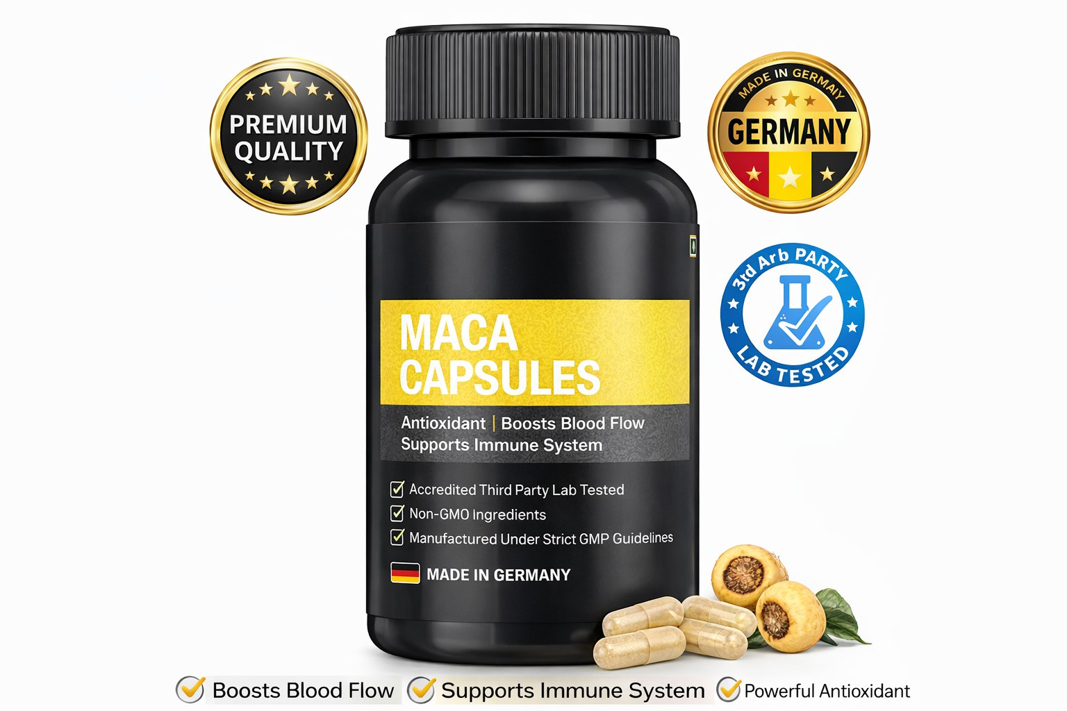 Maca capsules – daily use capsules – 30 capsules